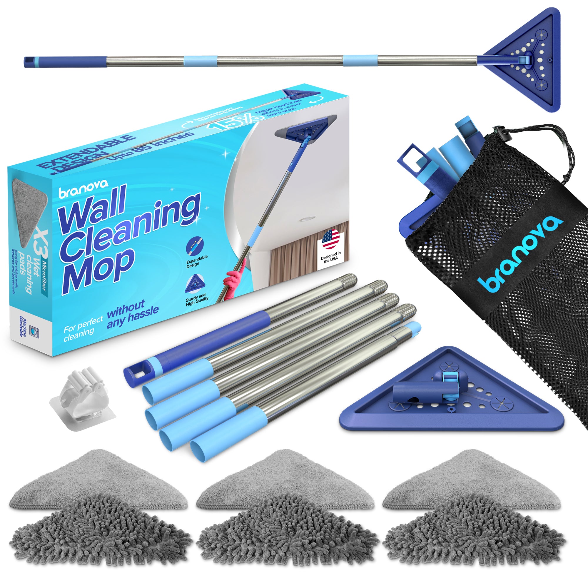 10 Microfiber Wall Wash Mop Pad